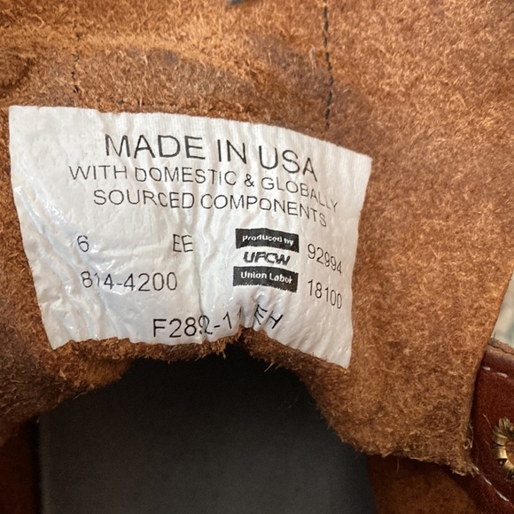 Thorogood 6" Moc Toe Wedge Lace-Up Work Boots 814-4200 6 EE Non-Safety - Picture 7 of 11